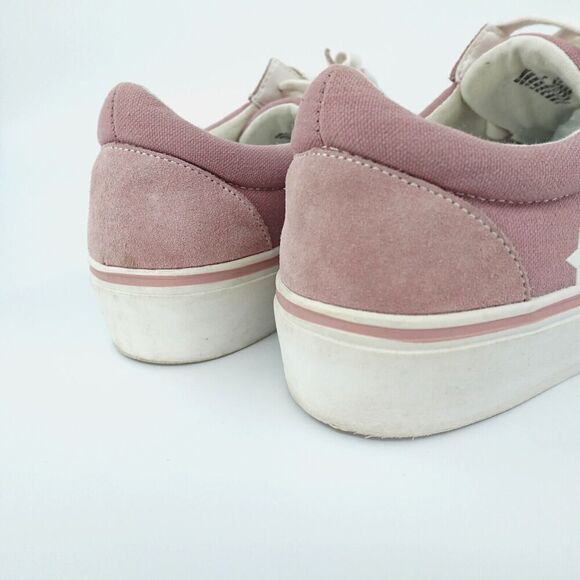 Steve Madden Leather Sneakers Womens 10 Pink Stars Platform 90s Retro - Picture 9 of 14